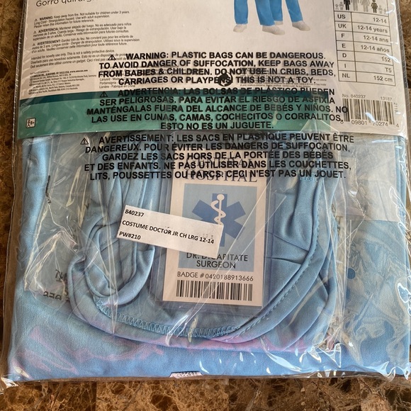 DOCTOR/NURSE 5PC COSTUME SIZE CHILD LARGE (12-14) 🌟NWT🌟 - Picture 9 of 11